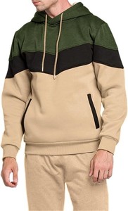 Conjunto Deportivo de Dos Piezas para Hombre, con Capucha, de Invierno, Ecológico, Ligero, de Secado Rápido, con Bloques de Color Sólido, Manga Larga, Casual - Product Image 5
