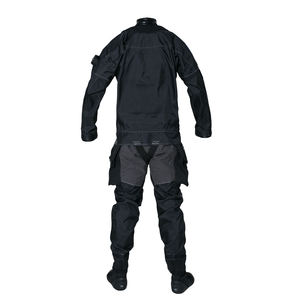 Men's Camouflage Tactical <b>Work</b> Suit With Knee Pads And Utility Pockets <b>Black</b> And Green Patterned Design - Product Image 2