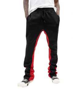 CLCustom Logo <b>Stack</b> Flare Sweatpants Men <b>Jogger</b> In and Outside Stripe Sweat Pants Trousers Baggy Style Elastic Men Clothes - Product Image 6