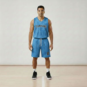 Conjunto de Uniforme de Baloncesto, Ropa de Entrenamiento, Personalización de Números en Grupo, Impresión, Sólido, Transpirable, Secado Rápido, Ecológico, 100% - Product Image 5