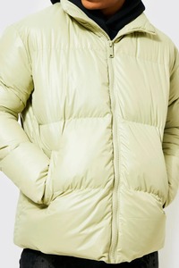 Premium Quality <b>Men's</b> Puffer <b>Jacket</b> Polyester/Cotton Canvas Front Logo Hooded Waterproof Winter <b>Jacket</b> - Product Image 2