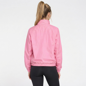 Custom Embroidered Logo Women's Nylon Jacket Stand Collar <b>Windbreaker</b> Jacket Side Pocket Hiking <b>Camping</b> Waterproof Rain Jackets - Product Image 3