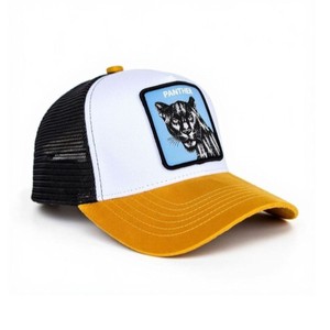 Nouvelle casquette trucker en maille avec logo animal personnalisé, blanc, noir, jaune, réglable, unisexe, décontractée, printemps-été, design 6 panneaux - Product Image 3