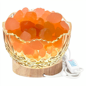 Lámpara de Sal del Himalaya de Grado Premium, Lámpara de Cristal Natural para un Ambiente Relajante y Curativo - Product Image 1