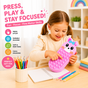 Trousse à crayons anti-stress à bulles sensorielles 22,5x9x4,5cm avec fermeture à glissière, cadeau pour étudiants de l'école primaire HauHwa Digital - Product Image 5