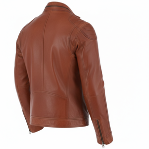 Chaqueta de Cuero Vacuno de Primera Calidad Personalizada para Hombre, Marca Privada, Proveedor OEM, Estilo Biker Cafe Racer, Logotipo y Empaque Personalizados - Product Image 6