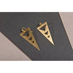 Bijoux de luxe écologiques haut de gamme, fabriqués à la main, modèle 1, en cuivre et laiton durables, pour les fêtes, design exclusif, cristal - Product Image 4