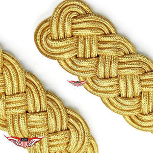 KEW Cordones de Hombro Trenzados Dorados de Lujo, Cintas de Nylon Duraderas para Prendas de Vestir - Product Image 3