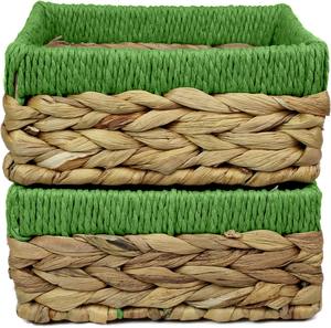 Paniers carrés en jacinthe d'eau pour le rangement, paniers de rangement faits à la main, vente en gros, écologiques, fabriqués au Vietnam - Product Image 1