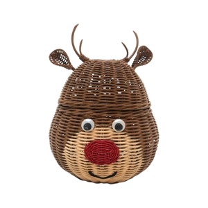 Handwoven Best Quality Rattan Reindeer Basket <b>Christmas</b> Gifts Storage <b>Boxes</b> Vintage Style Best Choice for <b>Christmas</b> Gift Decor - Product Image 1