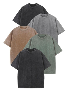 Diseña Tu Propio Logotipo, Camisetas de Hombre con Lavado Ácido, Personalizables, Ecológicas, de Secado Rápido, 100% Algodón - Product Image 6