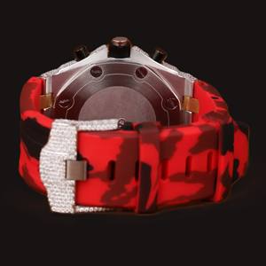 Reloj de Lujo para Hombre con Caja Redonda de Diamantes Moissanite de Dos Tonos Hechos a Mano, con Múltiples Funciones - Product Image 3