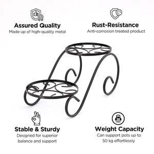 Soporte de Hierro Decorativo para Plantas, Juego de Dos Soportes Metálicos para Macetas, para Plantas de Interior y Exterior, a un Precio Bajo y Asequible para Pedidos Grandes - Product Image 3