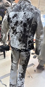 Traje de cuero de vaca auténtico de alta calidad para hombre, chaqueta y pantalones de piel de vaca con pelo, conjunto de cuero de vaca. - Product Image 3