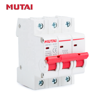 Interruptor Automático Miniatura Mutai Precio de Fábrica Dz46-63 Rojo 20A 63A Tipos 3 Polos 16a Mini Mcb