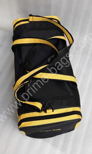 <b>Prime</b> Bags Black Yellow Polyester Duffel Bag Dual Zipper Adjustable Strap Sport Travel Water Resistant Durable - Product Image 4