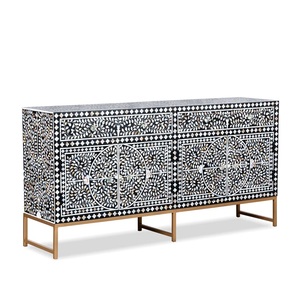 Luxury Handmade Mother of Pearl Inlay <b>Chest</b> of Drawers Wooden <b>Storage</b> Cabinet - Product Image 3