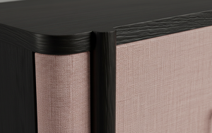 Buffet moderne à 2 portes en chêne massif pour salon - Rangement écologique résistant à l'eau au design minimaliste - Product Image 3