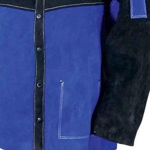 Vestes de travail en cuir personnalisées, résistantes aux flammes, pour mécaniciens, vente en gros, vêtements de travail FR, résistants au feu, pour soudeurs - Product Image 6