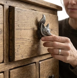 Fox Animal Shape Cast Iron Modern Furniture Knob Drawer Handle Eco-Friendly for Dresser Cabinet and Villa Use - Product Image 2
