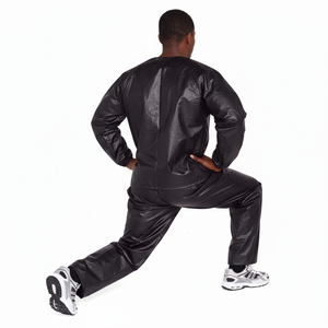 Custom <b>Silver</b> Coated Men's Sauna Suit Body Slimming Weight Loss Home Use Gym Workout <b>Jacket</b> Pants Sauna Suit OEM Design - Product Image 1