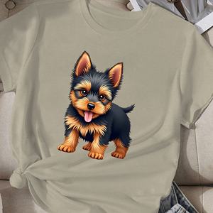 Adorable t-shirt comfit femme chiot Yorkie - Product Image 2