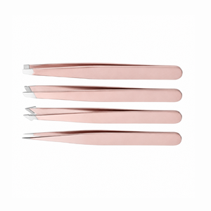 MANAN INSTRUMENTS Pinzas para Cejas de Acero Inoxidable Color Oro Rosa, Ecológicas, Duraderas, Premium, Planas y Puntiagudas, con Logotipo Personalizado - Product Image 4