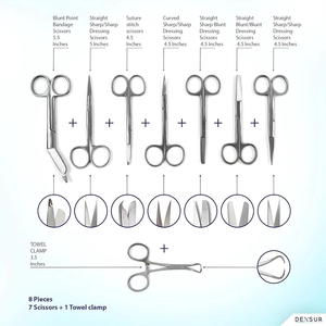 Ensemble de laparotomie de base professionnel - 160 pièces, instruments chirurgicaux manuels en acier inoxydable de haute qualité pour usage médical - Product Image 4