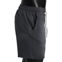 Blaze Fight Wear Hommes Personnalisé Acide Lavage Teinture High Street Style Solide Motif Jogger Shorts Français Terry Coton Polaire Cordon