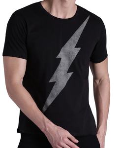 Camiseta de algodón transpirable con estampado de diseño de pernos para hombre de talla grande personalizada de alta calidad - Product Image 1