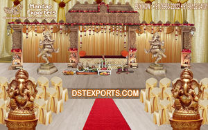 Mandap de Boda Moderno con Temática de Jardín al Aire Libre, Mandap de Boda Moderno con Temática Blanca, Decoración de Mandap para Boda en Calgary - Product Image 4