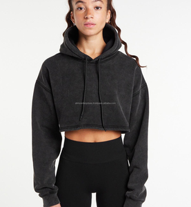 Sudadera con Capucha para Mujer, Color Sólido, 100% Algodón, Antiencogimiento, Forrada, con Estampado en Relieve, Manga Larga, Informal, para Invierno, Talla Adulto - Product Image 6
