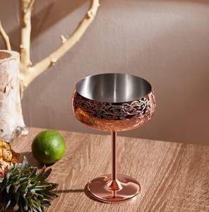 Copa de Vino, Copa de Champán de Lujo para Bar, Fiesta, Boda, Copa de Champán de Cobre y Acero Inoxidable - Product Image 2