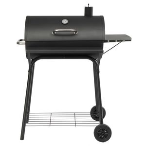 Lussuoso appartamento di 571 mq. In. Griglia a Carbone con Barile in Acciaio e Tavolo Laterale Anteriore per Feste all'Aperto in Giardino e Patio, Colore Nero - Product Image 2