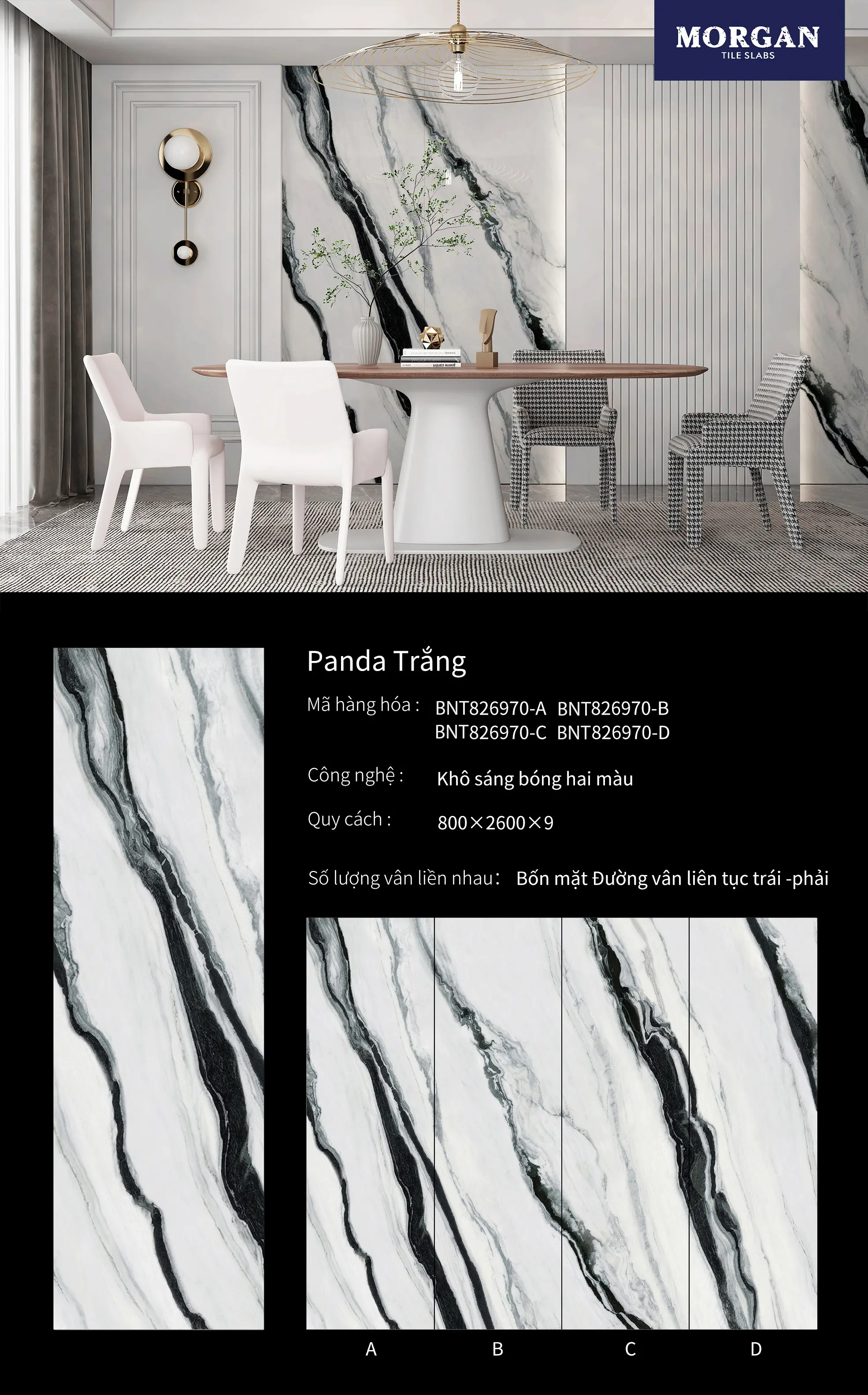 Tile Sintered Stone Panda White Sheet 800*2600*9 Glossy Natural Stone Look Marble Design wholesale