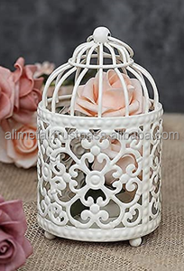 ที่วางเทียนโลหะขนาดเล็ก,ที่แขวนกรงนกโคมไฟ Tealight กลวงที่วางเทียนสำหรับโต๊ะงานแต่งงานปาร์ตี้วาเลนไทน์ - Product Image 2