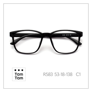 ทัมทัม R583 กรอบแว่นตาทรงสี่เหลี่ยมเต็มขอบ 53-18-138 C12 สำหรับผู้ใหญ่ทุกเพศสีทึบน้ำหนักเบาแก้ไขการมองเห็น - Product Image 4