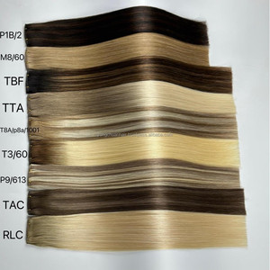 Goma sin costuras clip real largo indio doble dibujado XO cinta de trama invisible en extensiones de cabello humano virgen ondulado - Product Image 2