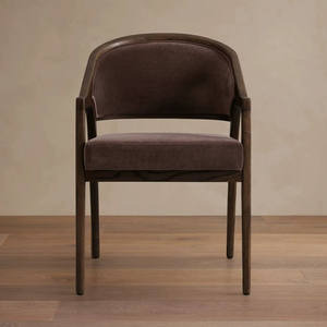 Chaise de salle à manger en teck massif de qualité supérieure avec assise rembourrée pour projets de mobilier de restaurant et d'hôtel modernes et vente au détail - Product Image 2