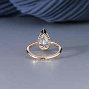 Anillo Solitario de Lujo de Plata S925 con Moissanita Corte Pera para Mujer, 2.02 CT, Calidad VS EF, 2 Quilates, Lágrima, Joyería de Oro Amarillo, Regalo - Product Image 6