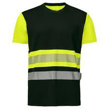 T-shirts de sécurité haute visibilité jaunes pour hommes - Classe 2 ANSI et Classe 1 EN ISO, LED clignotante, imperméables, réfléchissants, logo personnalisé - Product Image 2