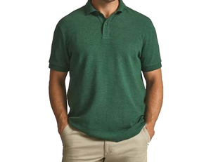 Chemise de golf pour homme à manches courtes, logo personnalisé de haute qualité, couleur verte, 100% coton tricoté, décontractée, couleur unie, respirante - Product Image 5