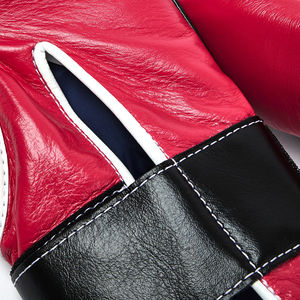Gants de boxe professionnels en cuir véritable avec fermeture Velcro, noirs et roses, avec support de poignet, doigts entièrement protégés, personnalisables pour l'entraînement - Product Image 4