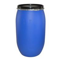 Barils en plastique bleus étanches de 200 L pour la manutention de liquides, solutions de stockage et de transport commerciaux