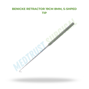 Retractor Benicke de 19 cm y 8 mm, Instrumento Quirúrgico de Columna Vertebral para Retracción de Tejidos, Punta en Forma de S - Product Image 2