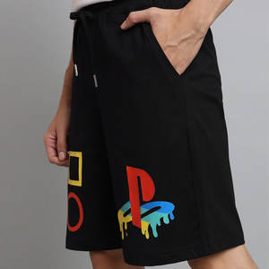 Customized Design Solid Color Men High <b>Street</b> Eco-Friendly Breathable Quick Dry Acid Wash Shorts - Product Image 3