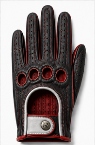 Guantes de Conducción de Cuero Marrón Tostado Hechos a Mano, Perforados, con Cierre Cobrax, Pantalla Táctil, Transpirables, Antideslizantes, Unisex, Clásicos para Automóvil - Product Image 6