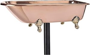Atractivo Baño para Pájaros de Hierro Personalizable para Decoración de Jardín y Actividades de Bebedero para Aves, Hermoso para Uso Diario - Product Image 1