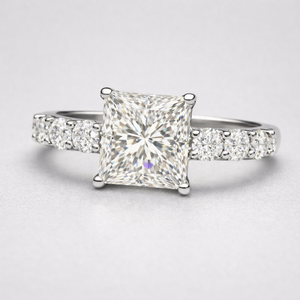 Anillo de Platino con Diamantes de Corte Princesa de 5.00 CT Cultivados en Laboratorio, Certificado IGI, para Mujer, Brillante, Premium, para Aniversario de Bodas - Product Image 3