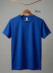 Oversized Cotton Jersey Men's T-Shirt Solid Color O-Neck Short Sleeve Casual Fit Breathable Plain Dyed <b>Top</b> - Product Image 3